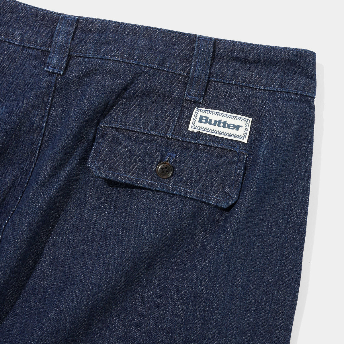 Butter Pleated ShortsHerringbone Denim