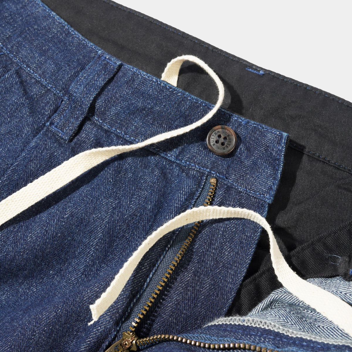 Butter Pleated ShortsHerringbone Denim