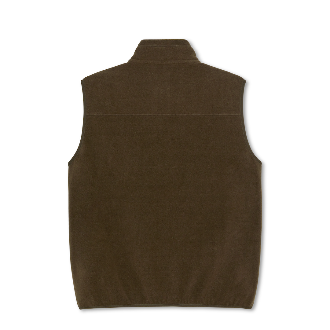 Polar Skate Co. Basic Fleece Vest Brown