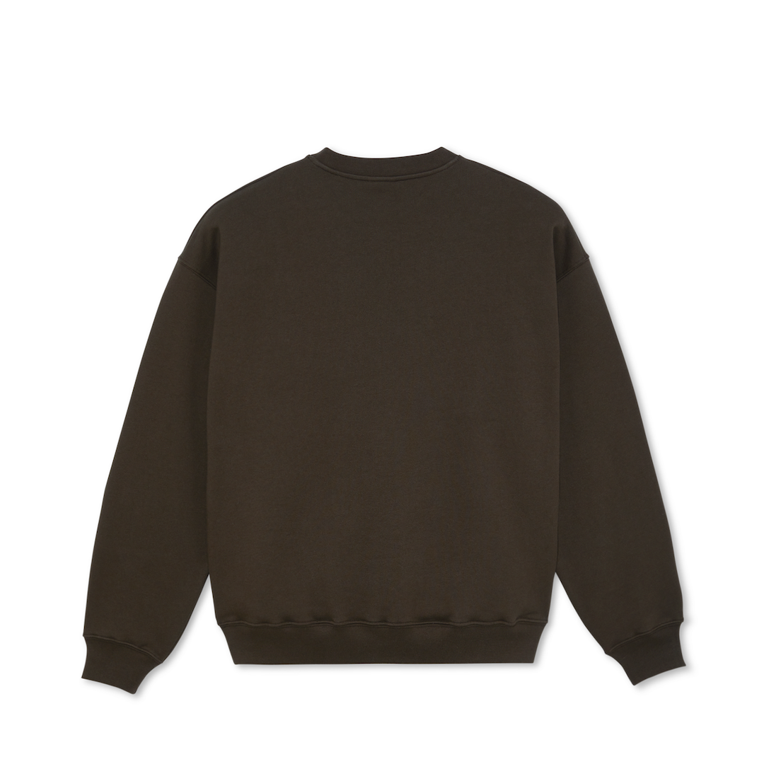 Polar Skate Co. Dave Crewneck Earthquake Brown