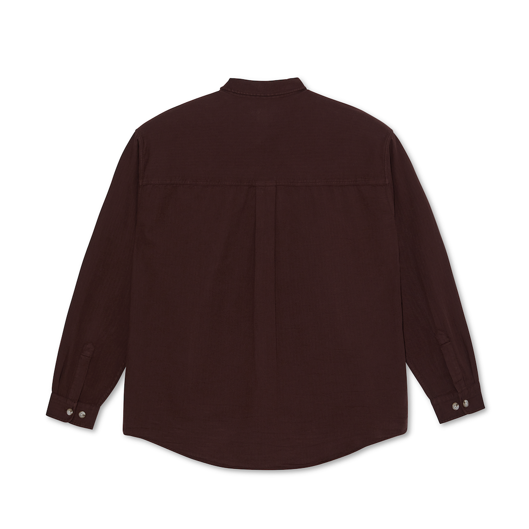 Polar Skate Co. Mitchell LS Shirt Herringbone Wine