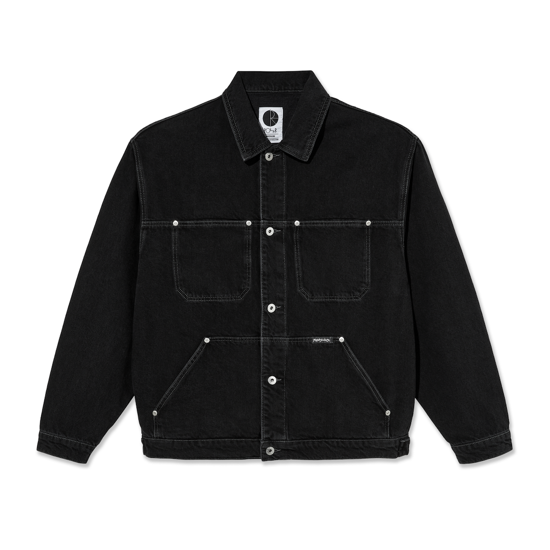 Polar Skate Co. Patrik Denim Jacket Silver + Black
