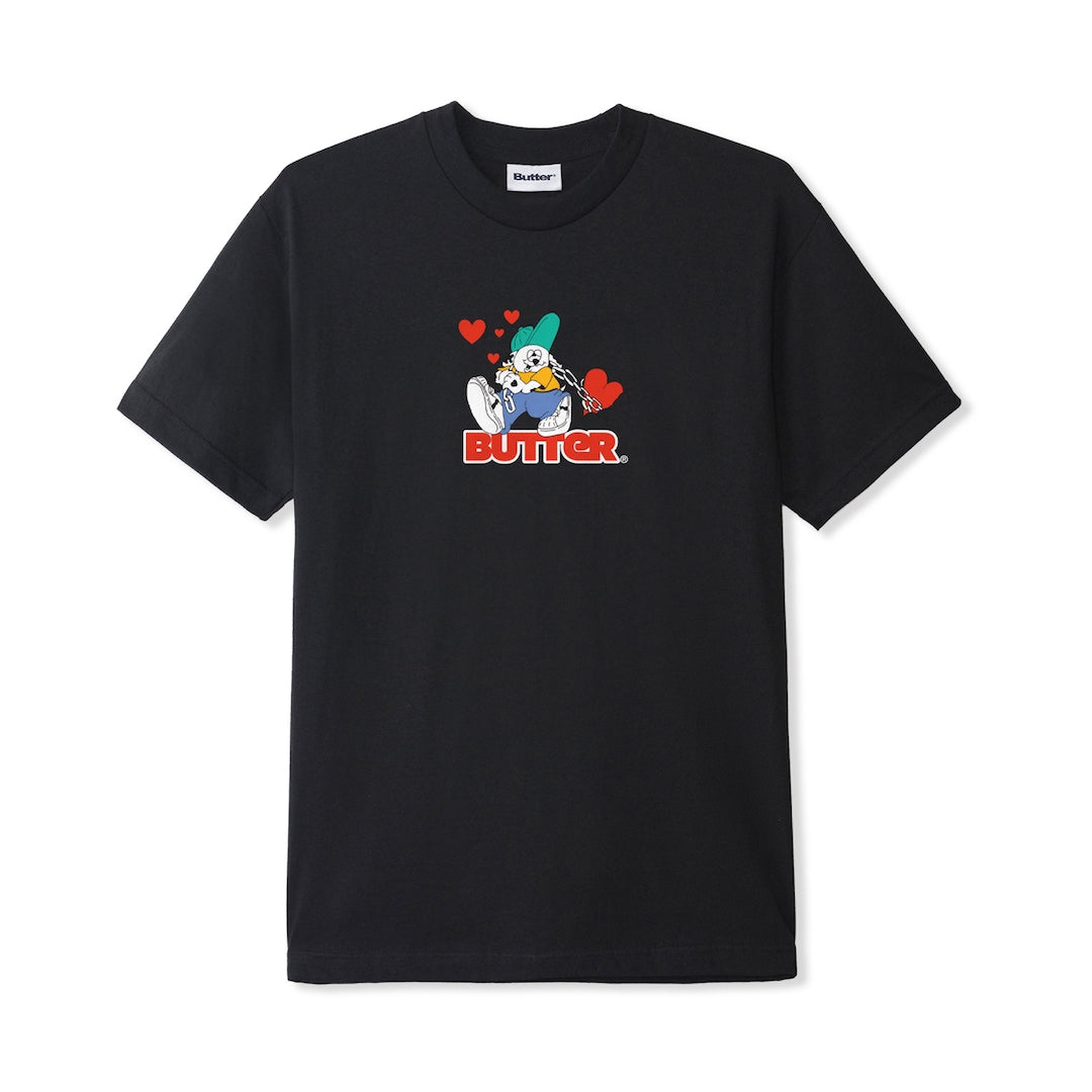 Butter Goods Puppy Love Logo Tee Black