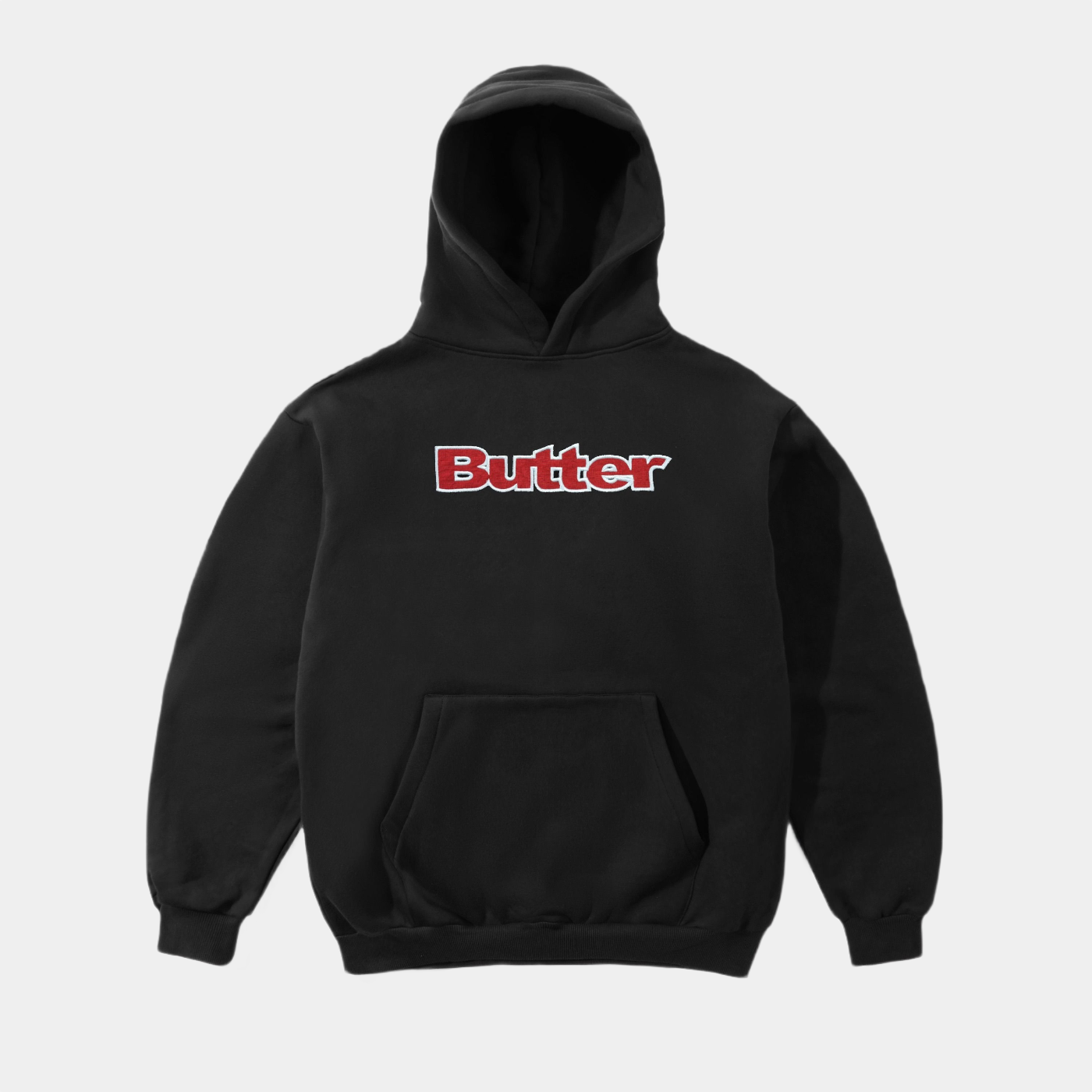 Butter Ripstop Logo Applique Pullover Hood Black