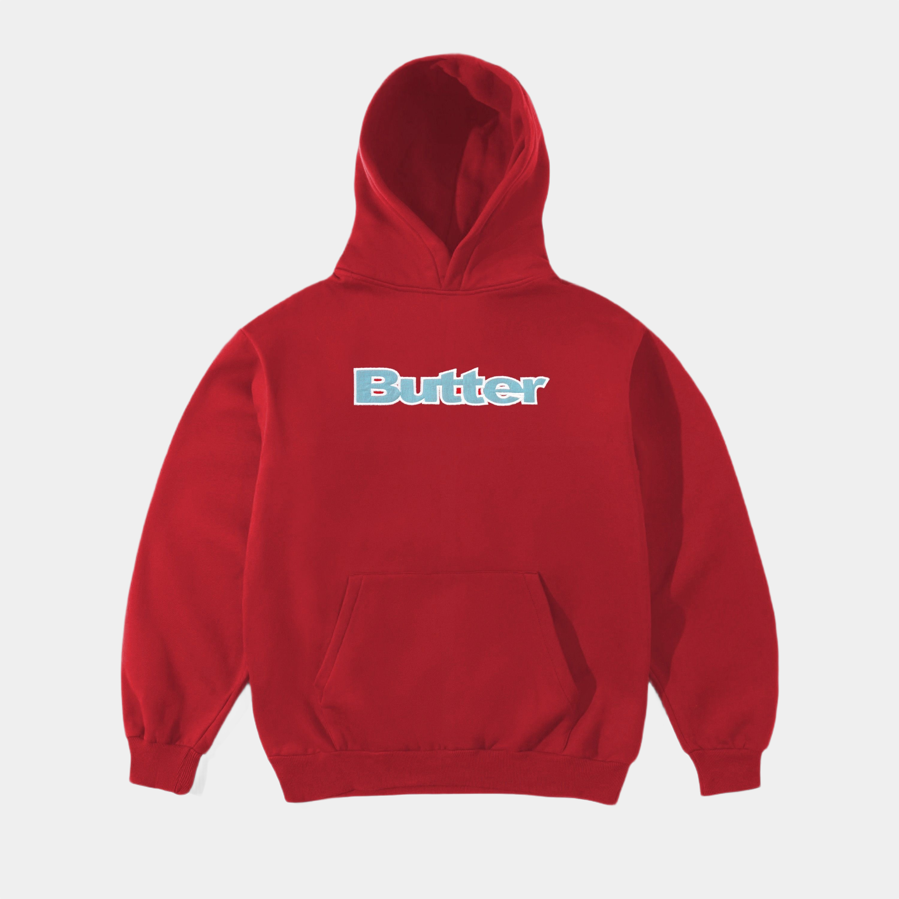 Butter Ripstop Logo Applique Pullover Hood Red