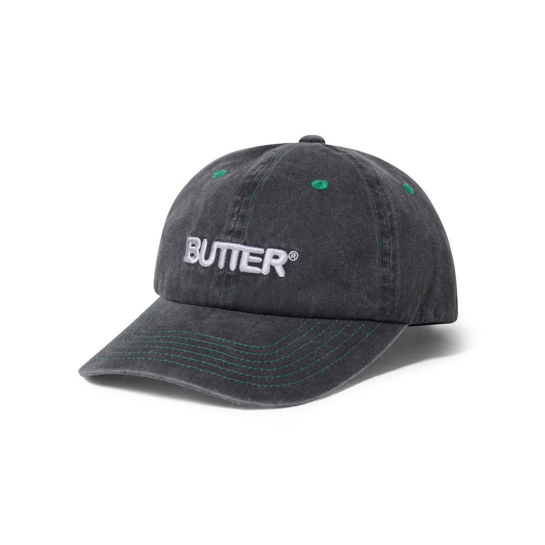 Butter Goods Rounded Logo Cap Washed Black