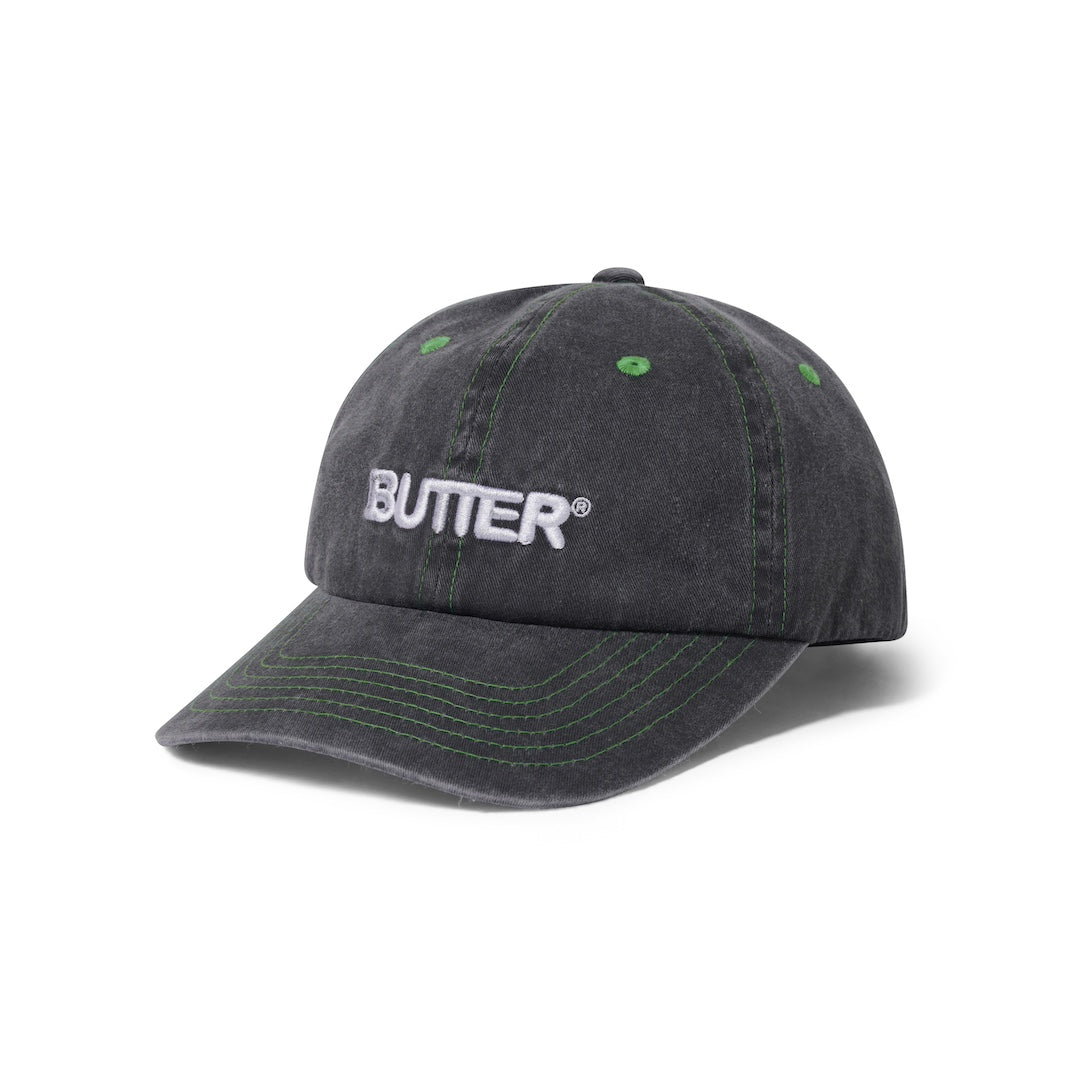 Butter Goods Rounded Logo 6 Panel Cap Black