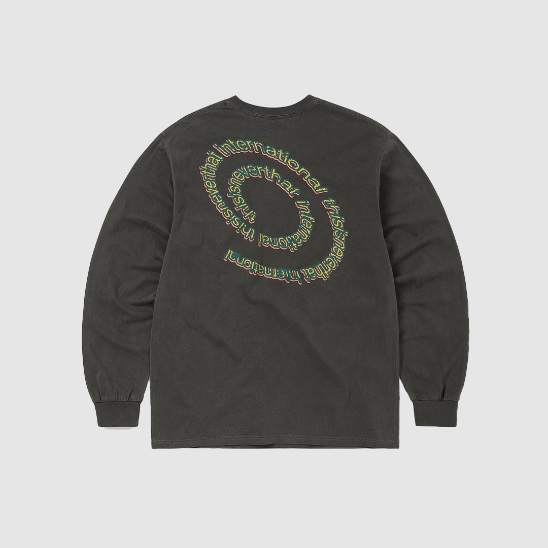 thisisneverthat Spiral Logo L/S Tee Charcoal