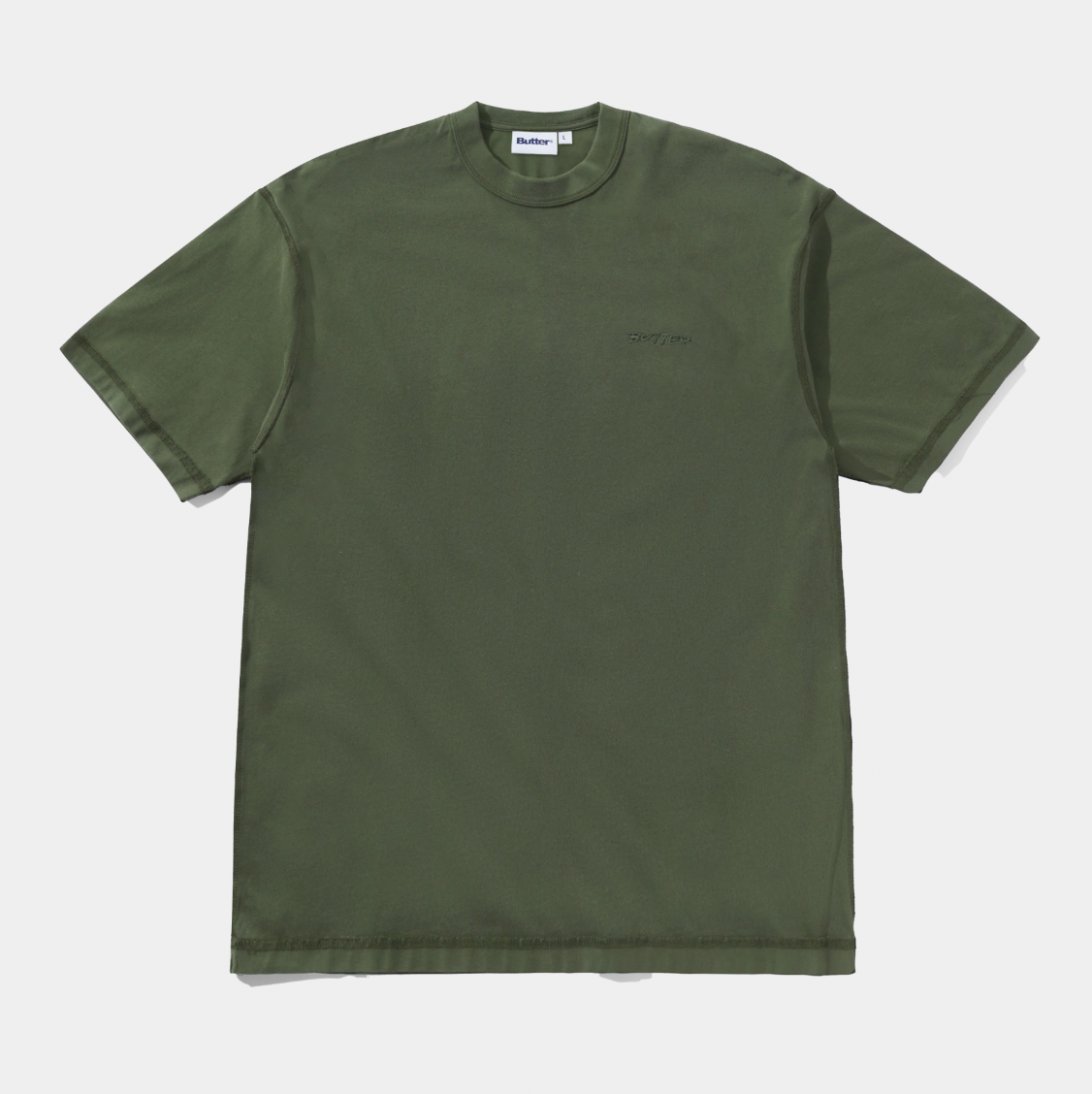 Butter Inside Out Tee Washed Army