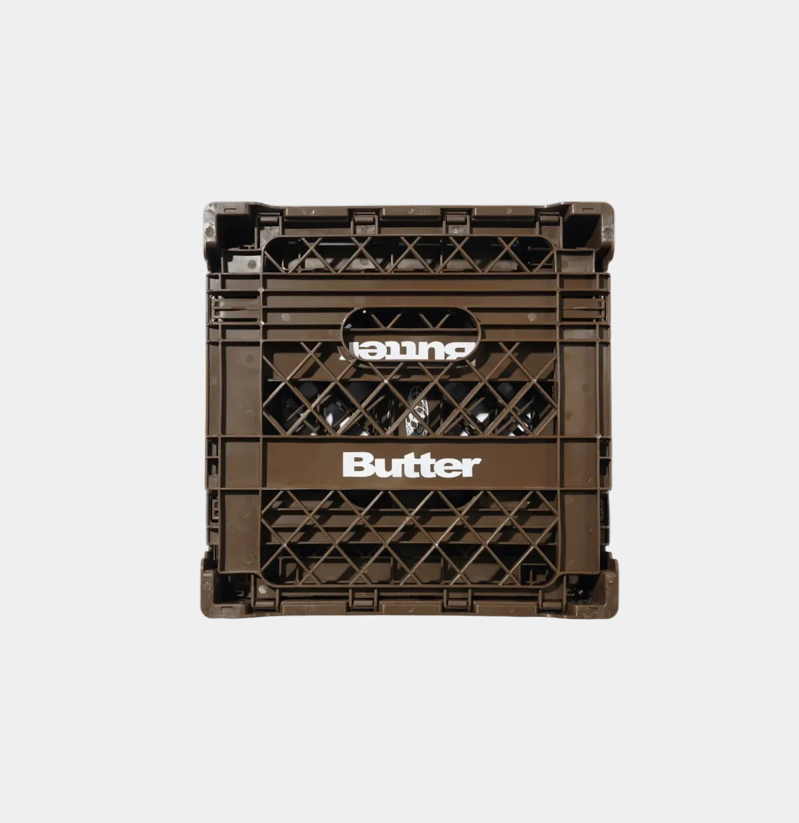 Butter Collapsable Record Crate Brown