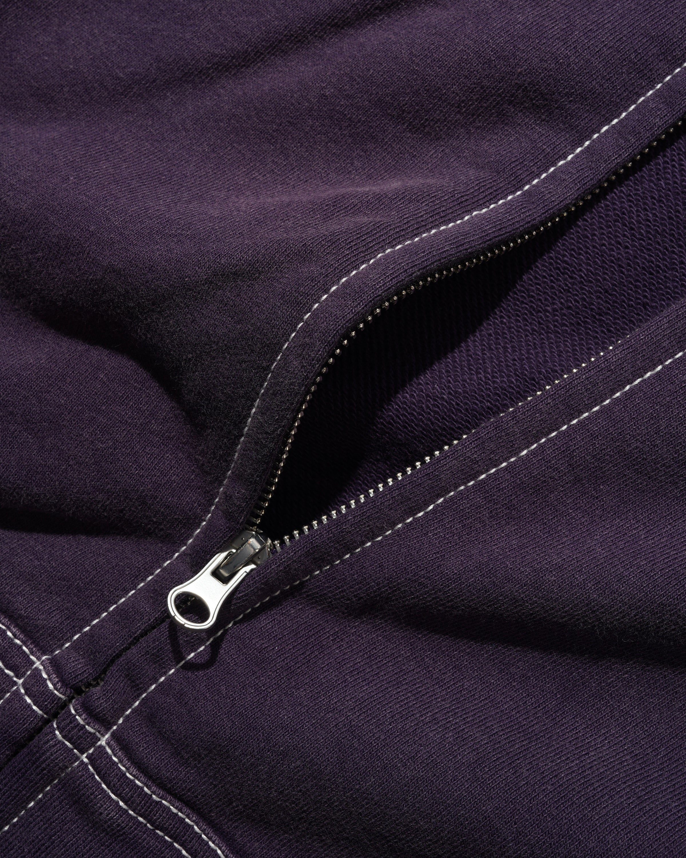 Butter Sketch Zip-Thru Hood Eggplant