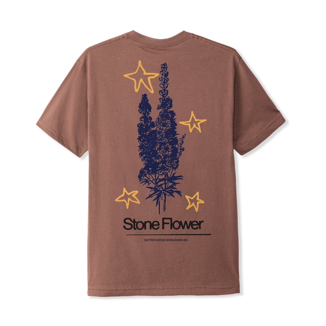 Butter Goods Stone Flower Tee Washed Wood