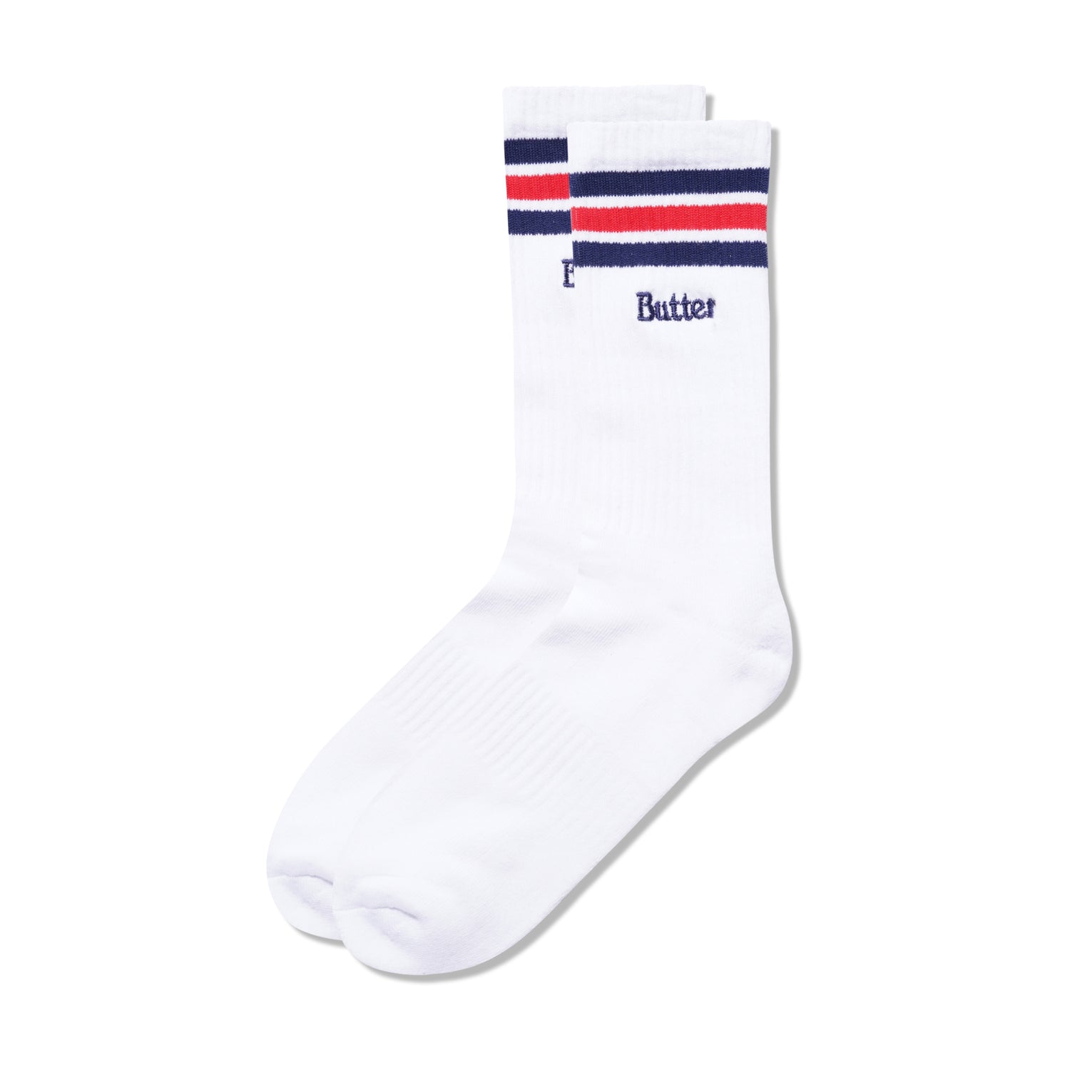 Butter Goods Stripe Socks Navy + Red
