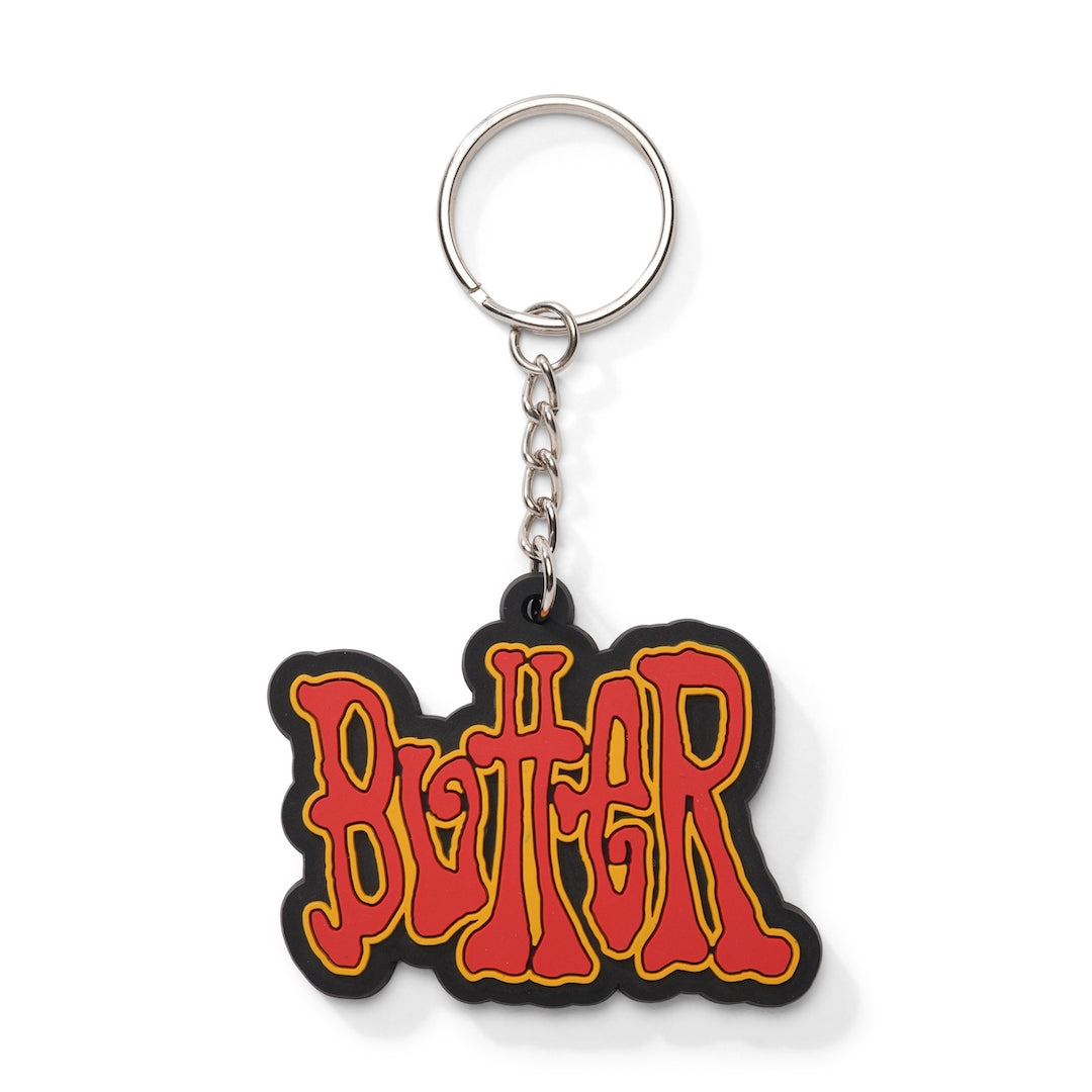 Butter Goods Tour Rubber Key Chain Red + Yellow
