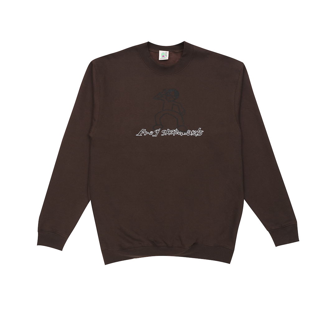 Frog Skateboards Unlocked Crew Sweat Brown