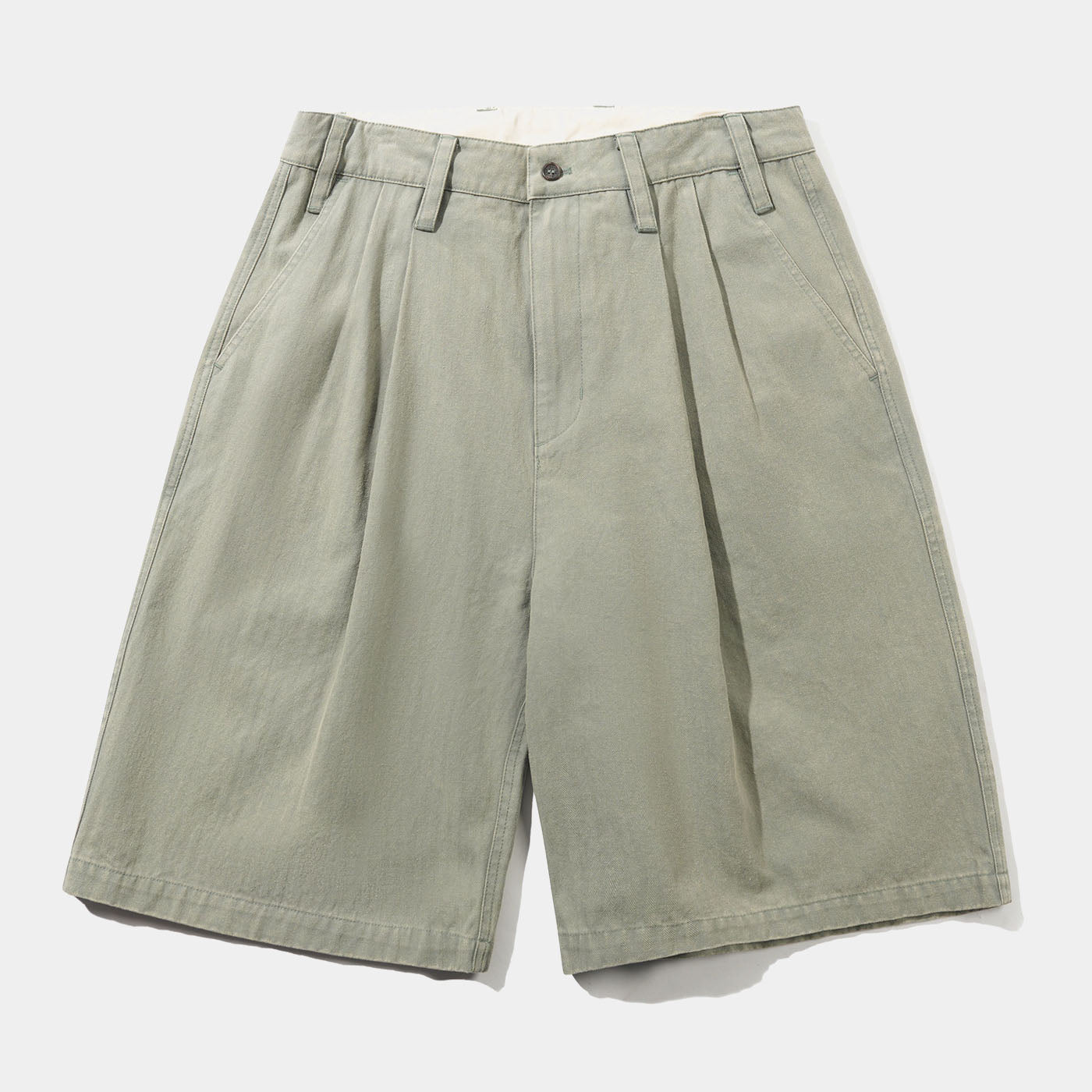 Butter Pleated Shorts Washed Fatigue