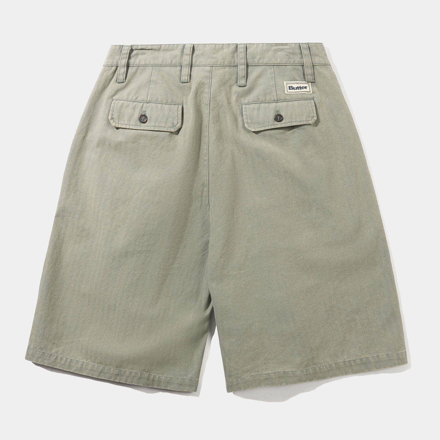 Butter Pleated Shorts Washed Fatigue
