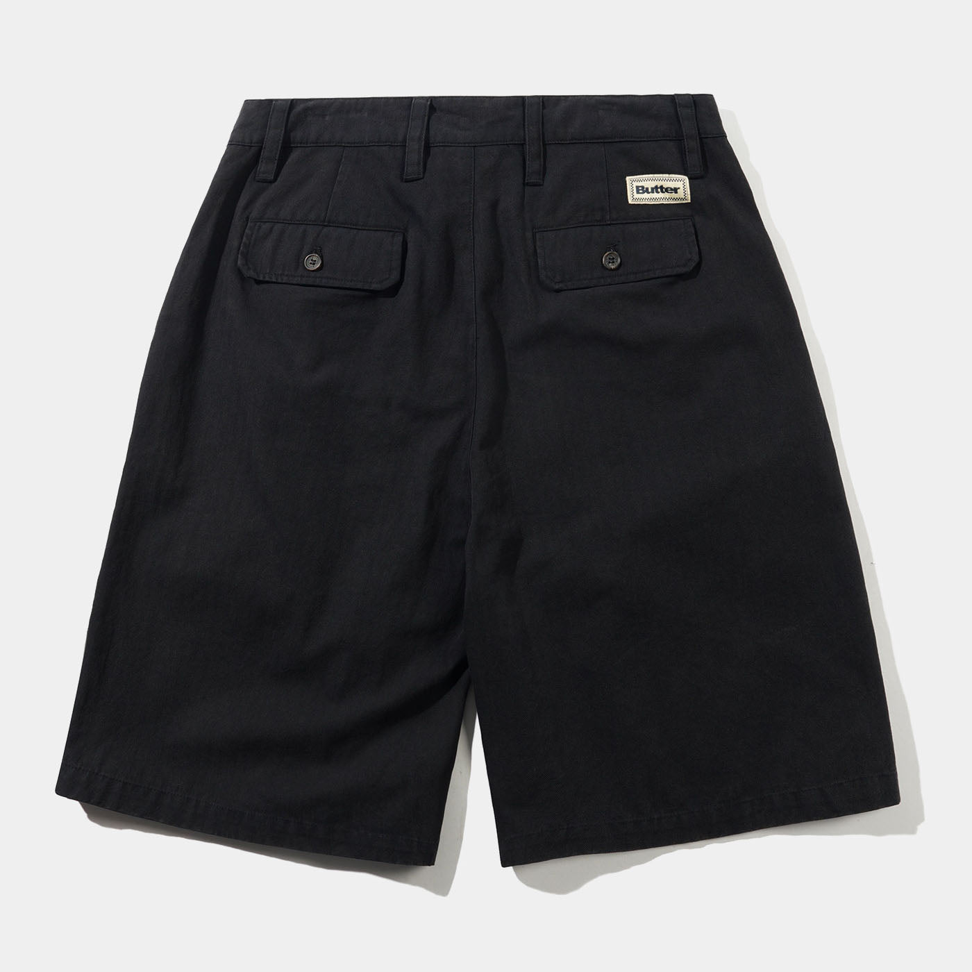 Butter Pleated Shorts Washed Black