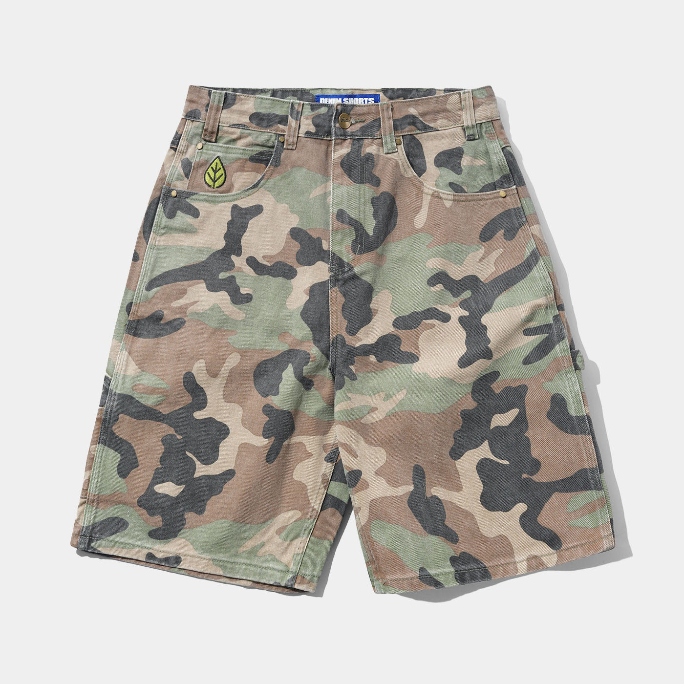 Butter Weathergear Denim Shorts Woodland Camo