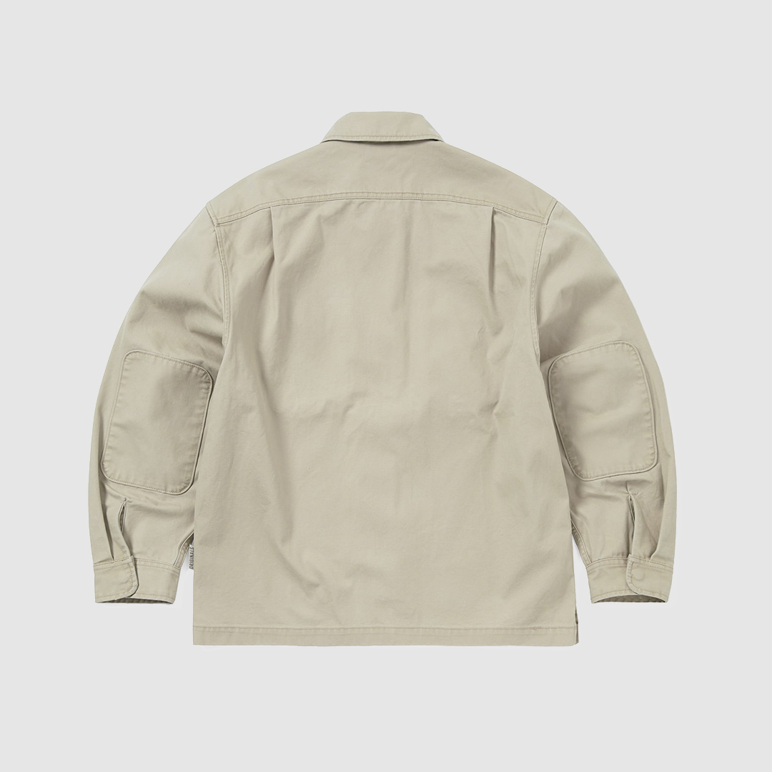 thisisneverthat Washed Zip Shirt Stone