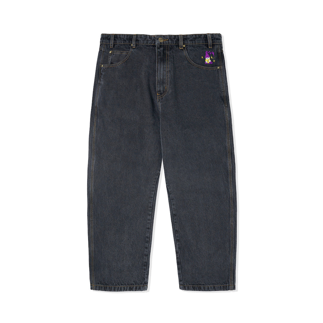 Butter Goods Wizard Denim Pants Washed Black