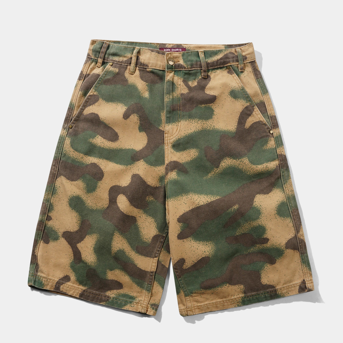 Butter Work Shorts Spray Camo