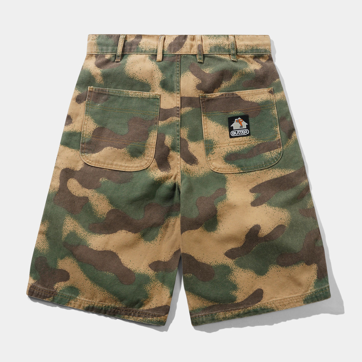Butter Work Shorts Spray Camo