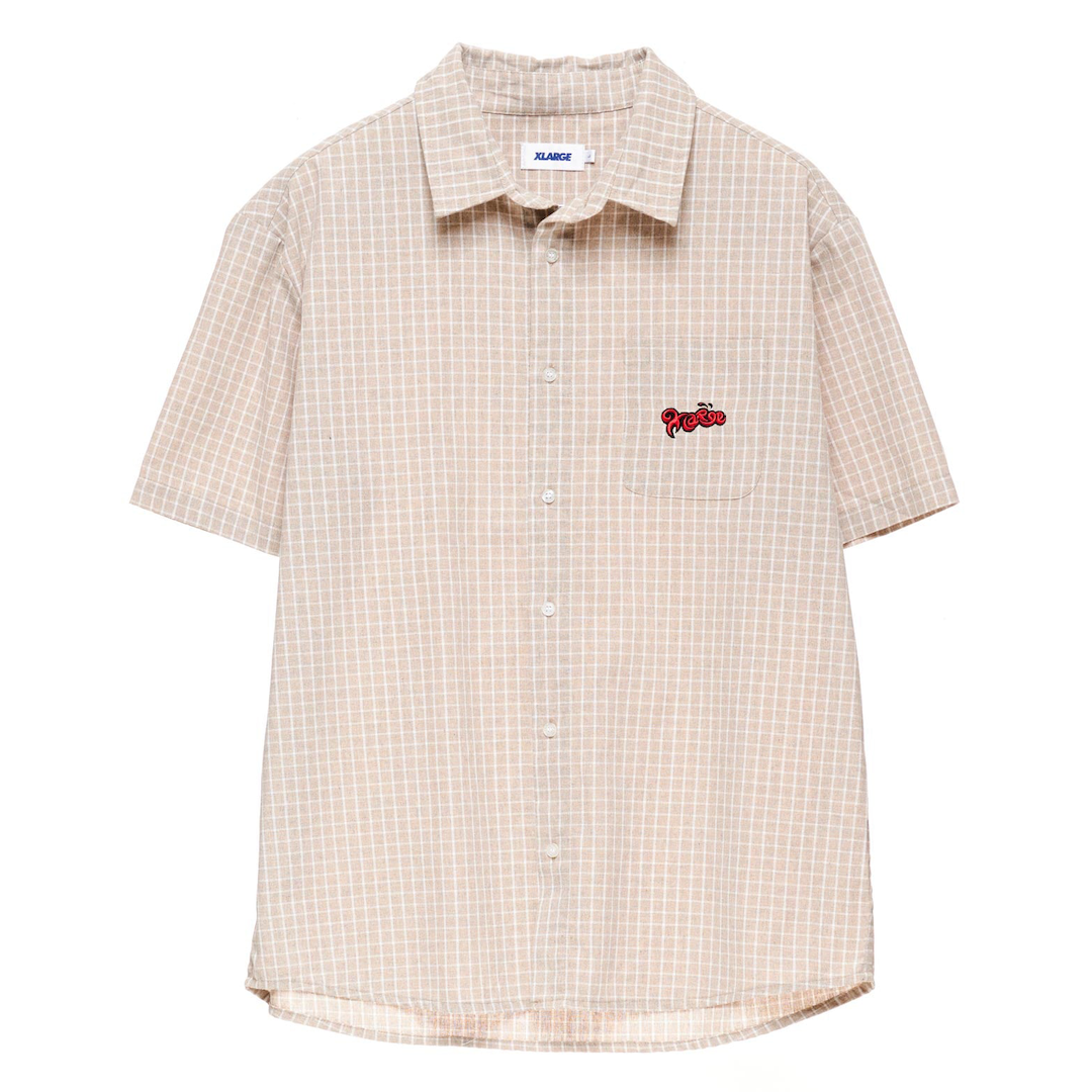 Xlarge Cheque SS Shirt Grey