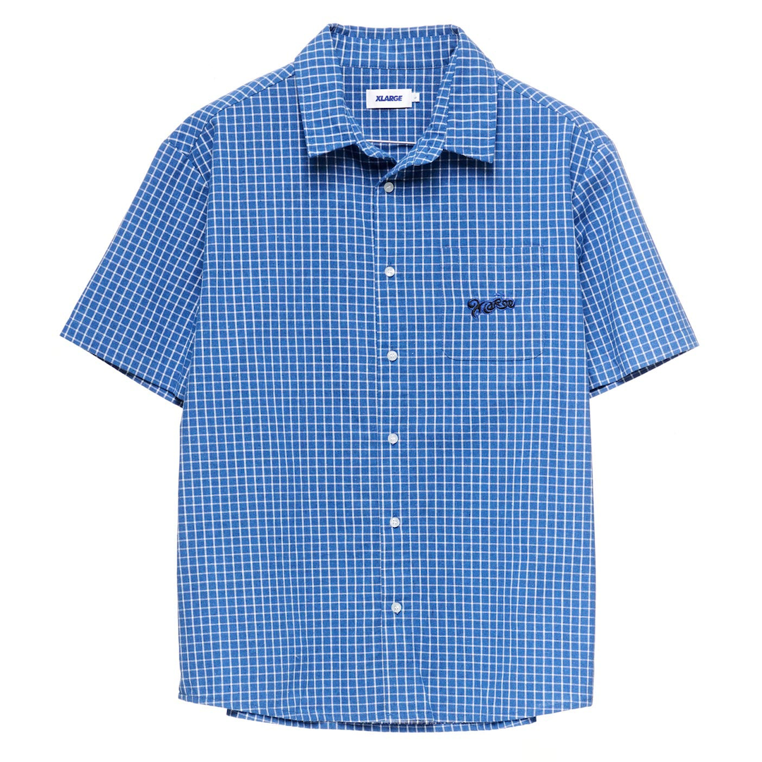 Xlarge Cheque SS Shirt Navy
