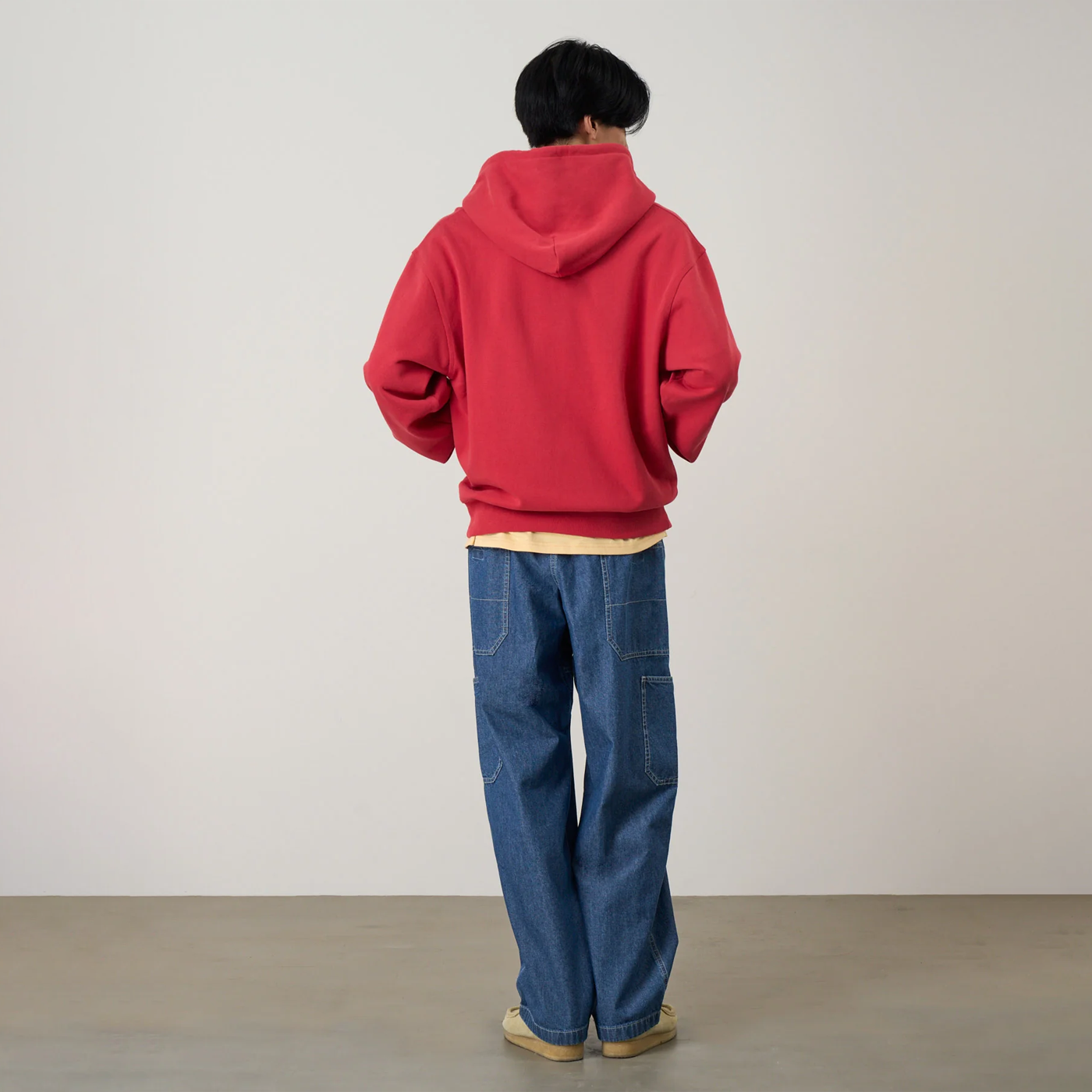 Gramicci One Point Zip Hooded Sweatshirt Crimson Red