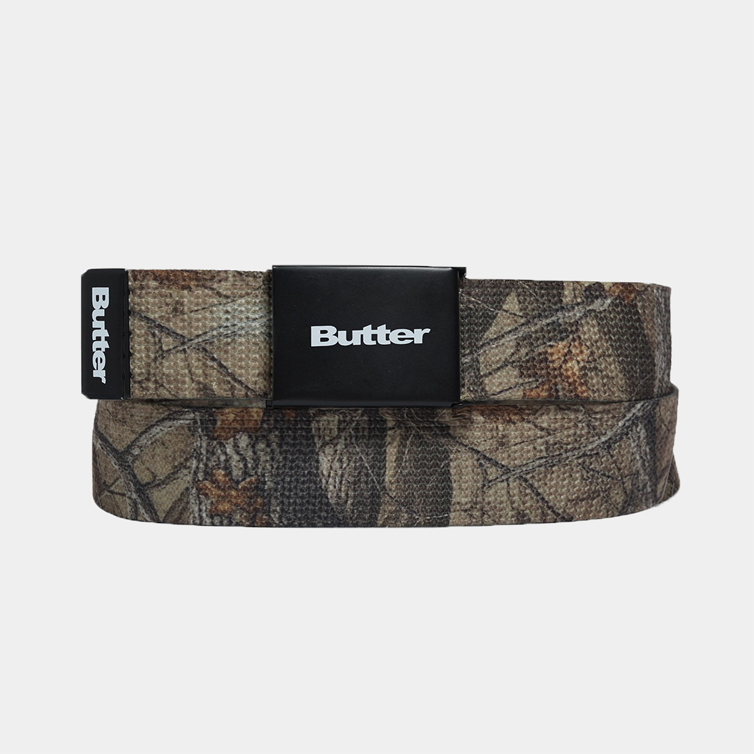 Butter Logo Woven Belt Forest Camo