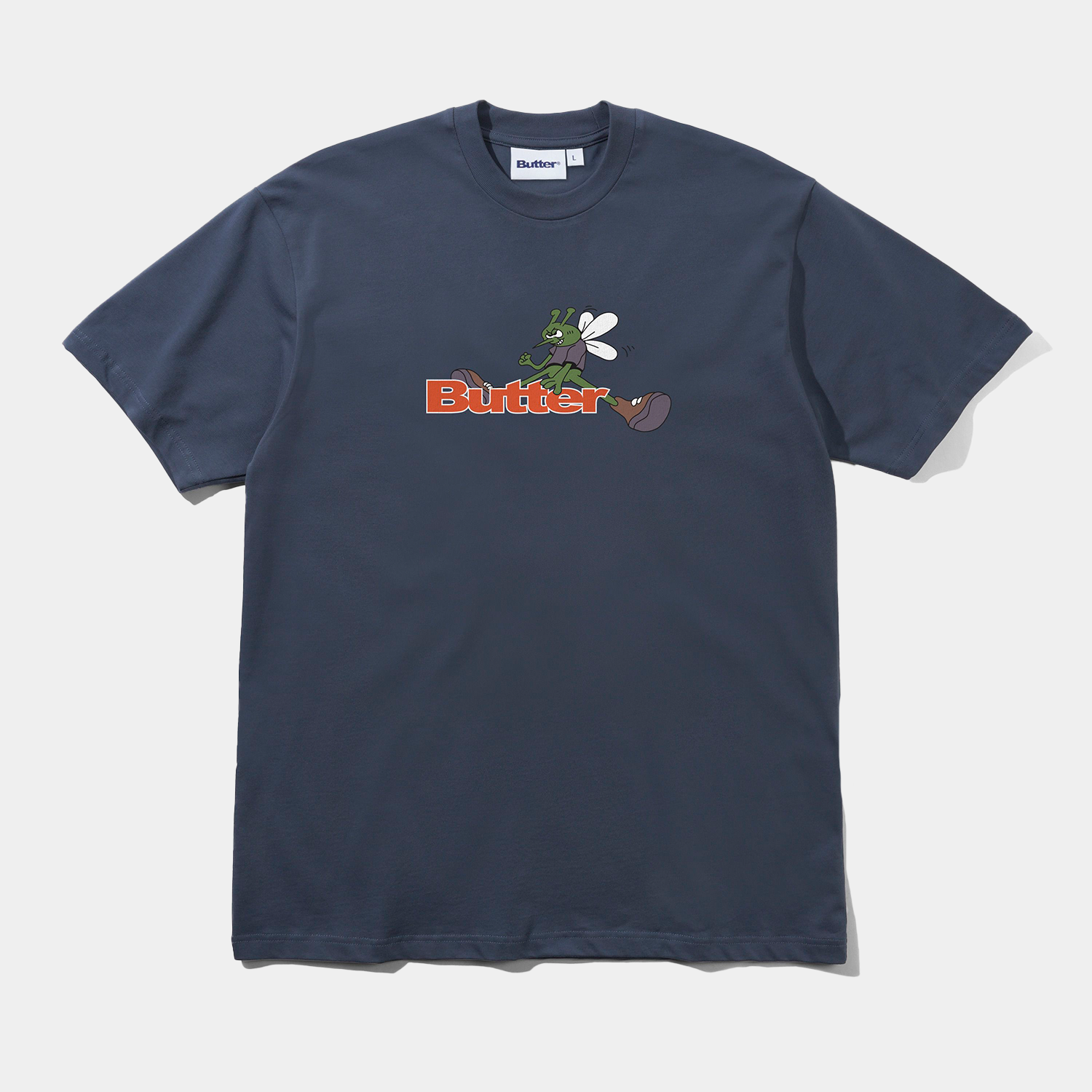 Butter Skeeter Logo Tee Steel Blue