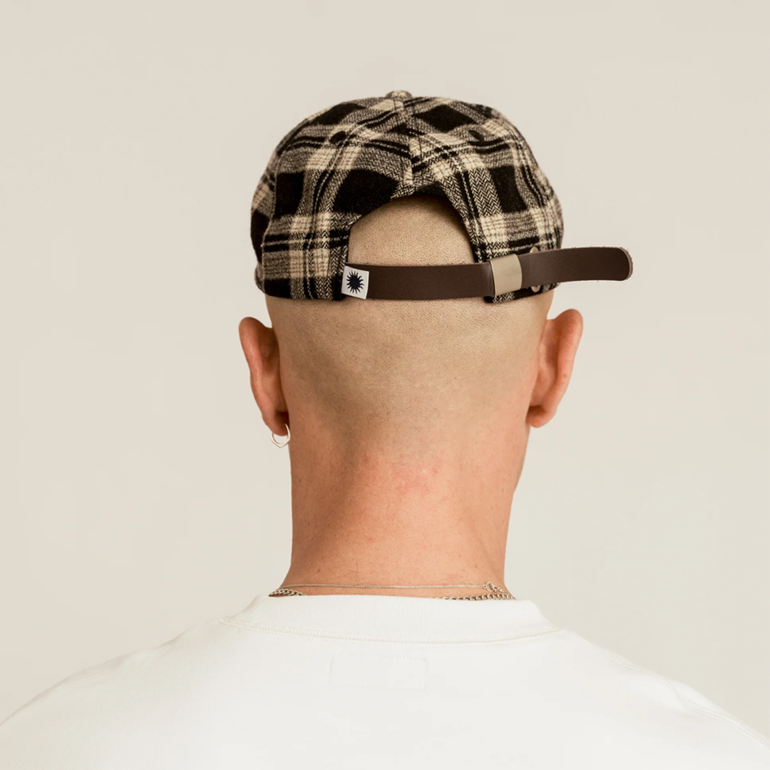 Someday Spellout Ballcap Black Wool Plaid