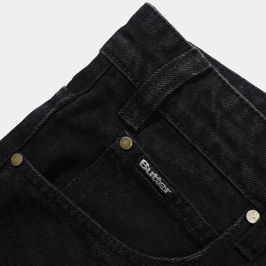 Butter Relaxed Denim Jeans Flat Black
