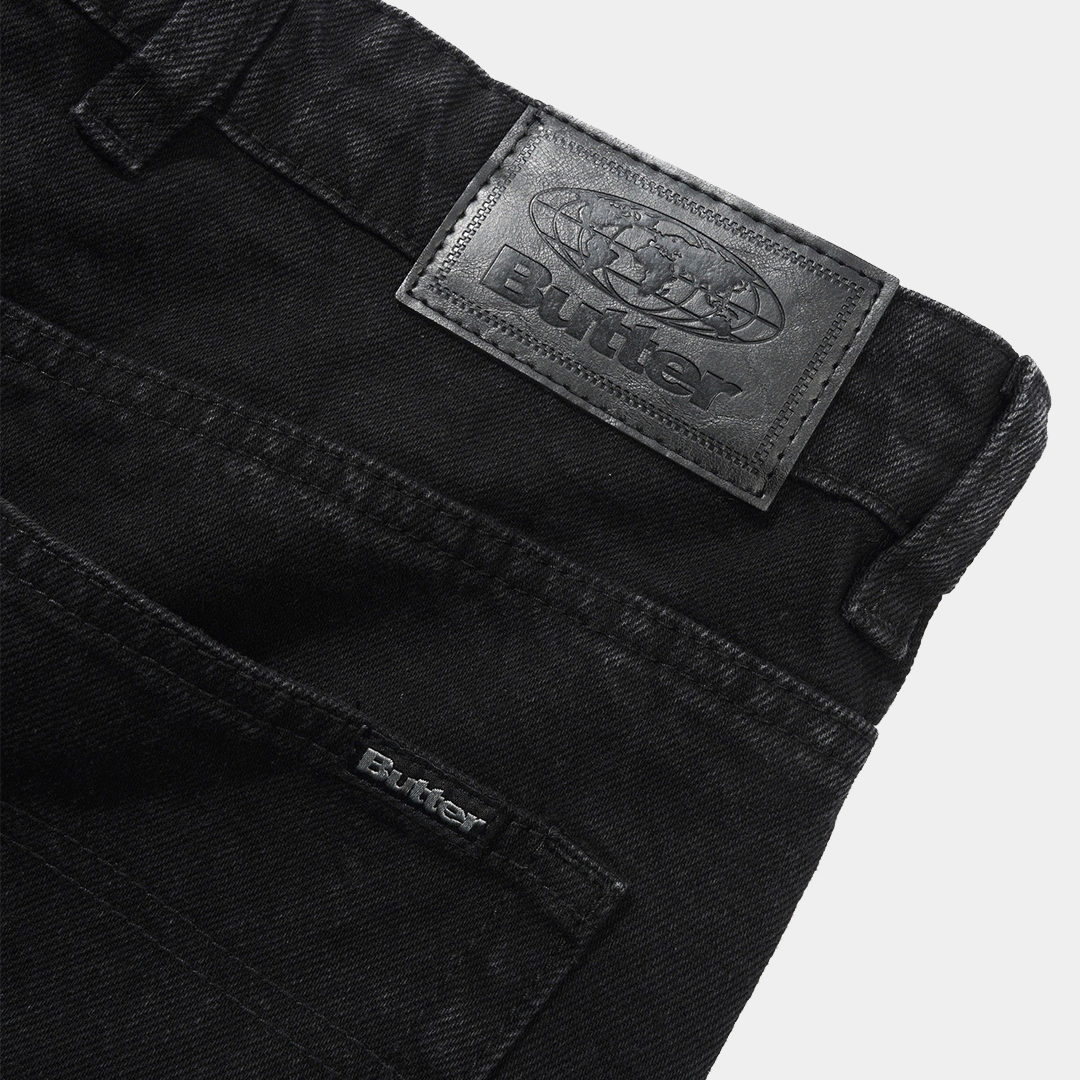 Butter Relaxed Denim Jeans Flat Black