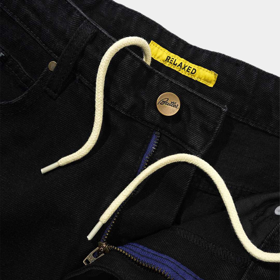 Butter Relaxed Denim Jeans Flat Black