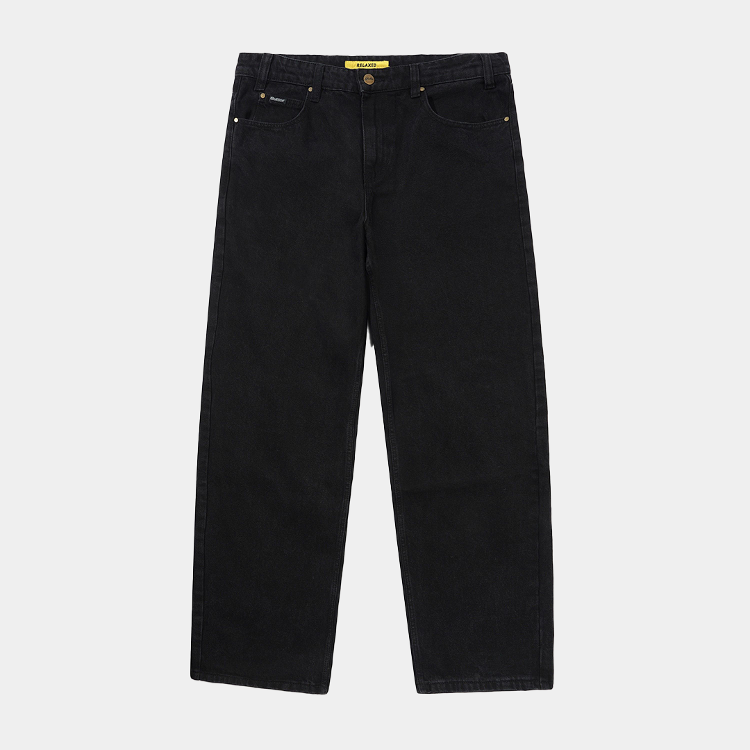 Butter Relaxed Denim Jeans Flat Black