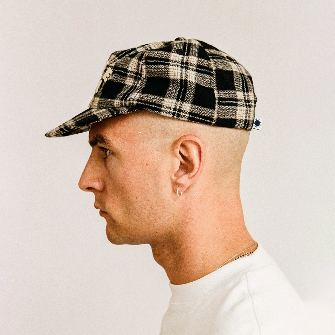 Someday Spellout Ballcap Black Wool Plaid