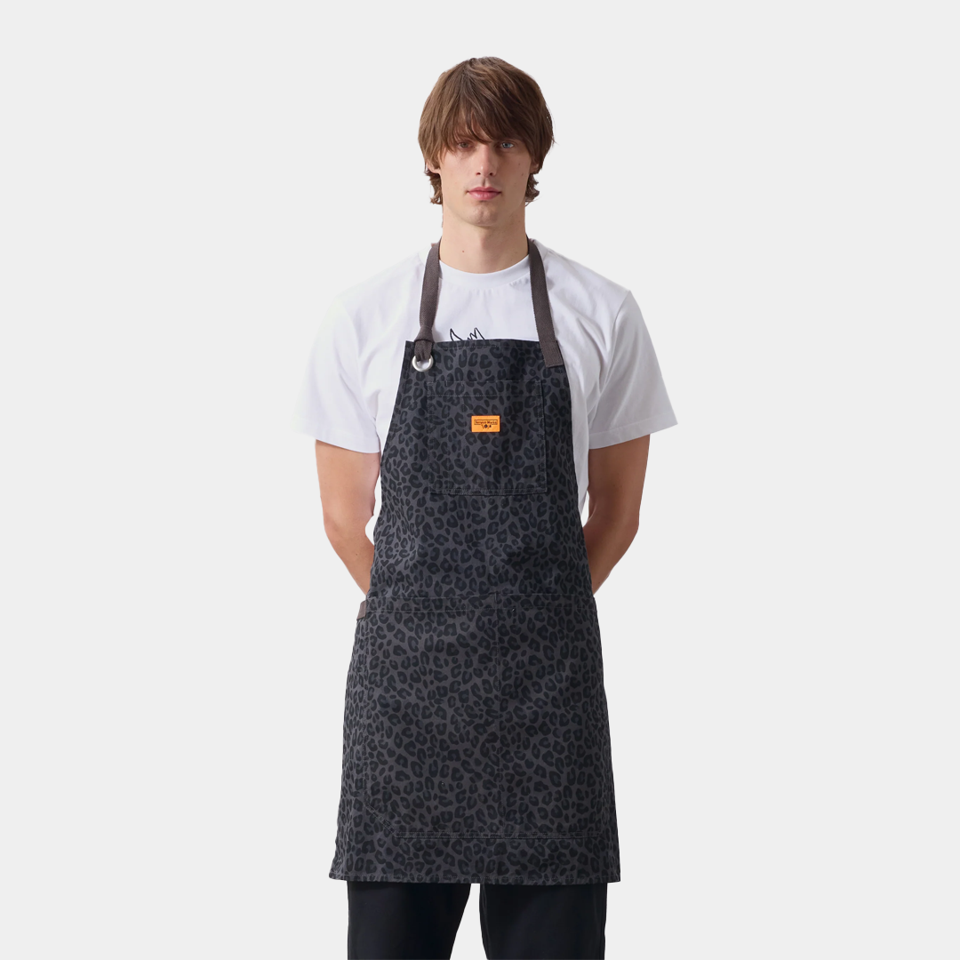 Service Works Patterned Apron Black Leopard