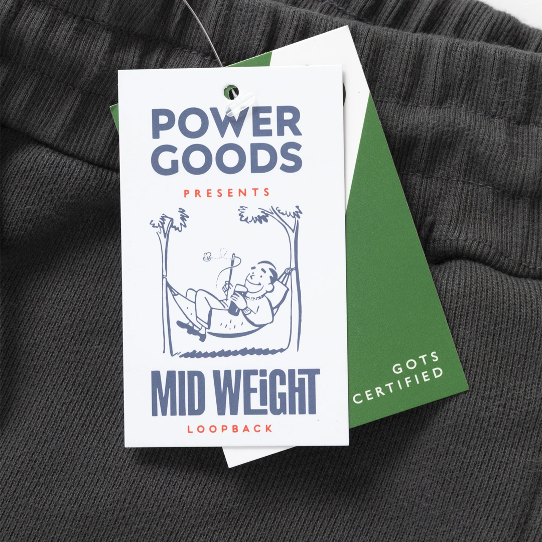 Power goods Loopback Sweatpants Washed Black