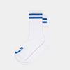 Polar Skate Co. Rib Socks Happy Sad White + Blue