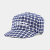 Someday Plaid Script Ballcap Navy Brushed Twill