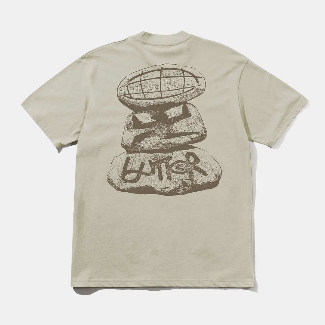 Butter Boulder Terrain Tee Stone