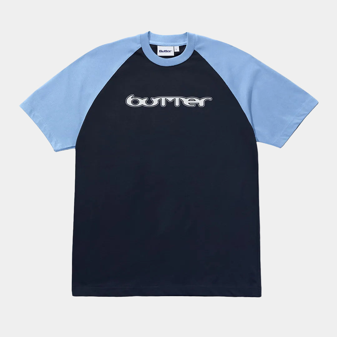 Butter Witness Raglan Tee Sky + Navy