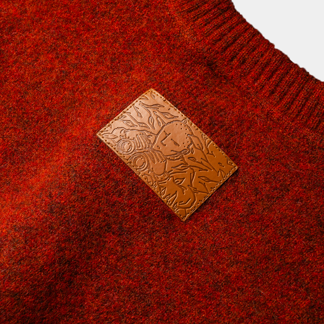 Buzzcut Basilisk Alpaca Fur Knit Burnt Orange