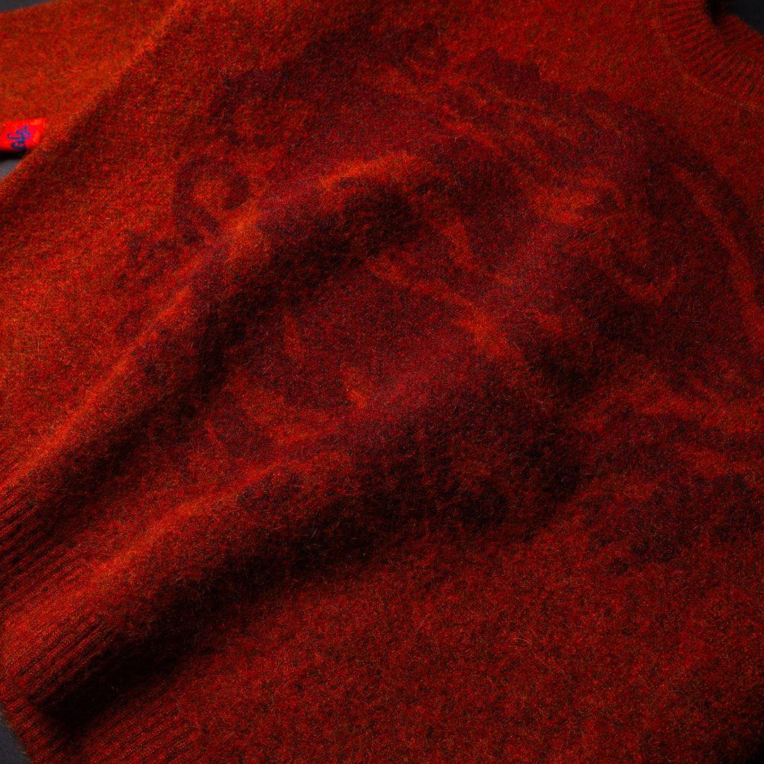 Buzzcut Basilisk Alpaca Fur Knit Burnt Orange