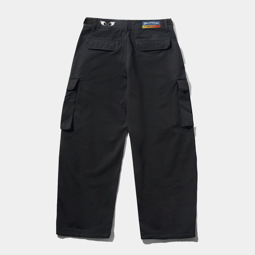 Butter Cargo Pants Washed Black