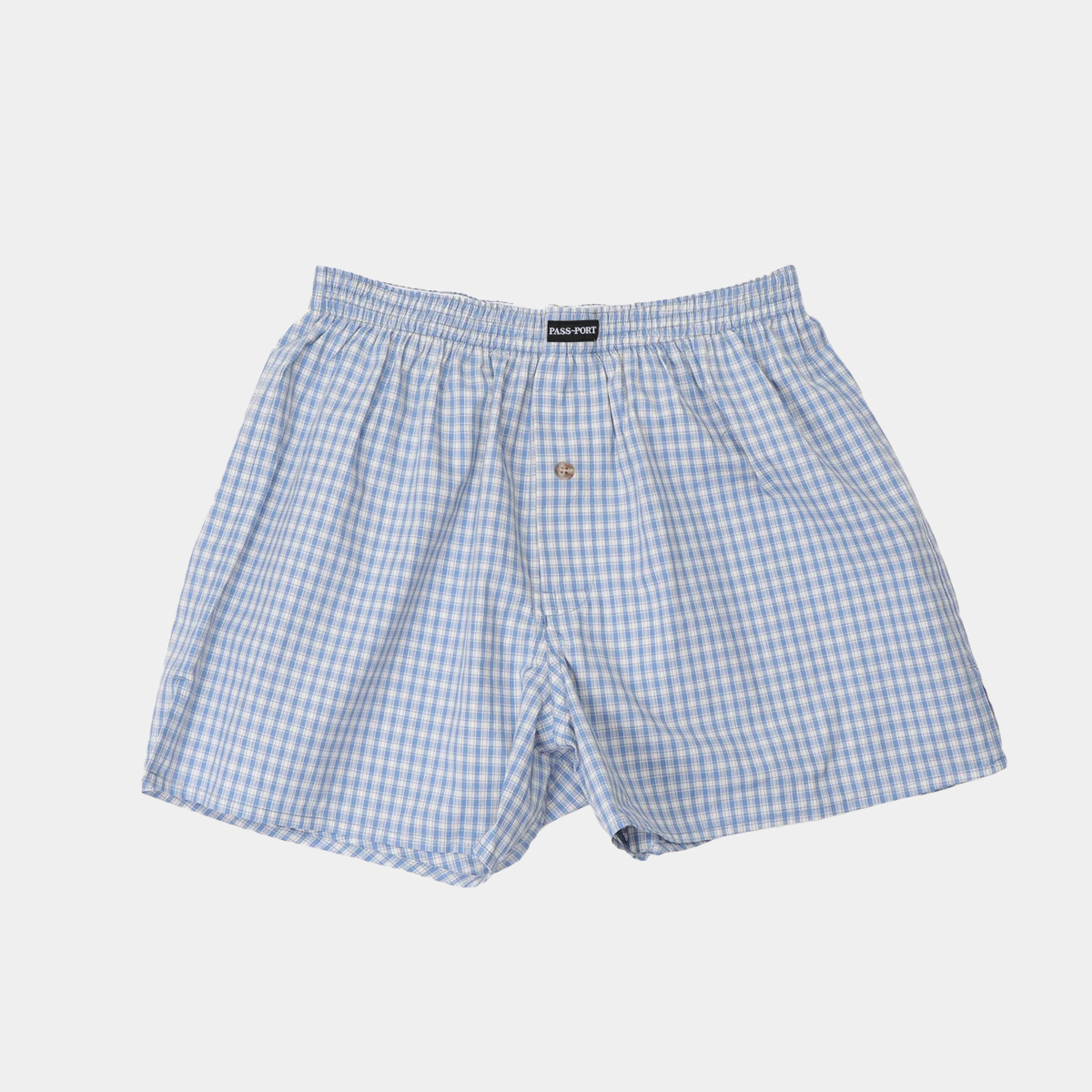 Pass~Port Workers Check Boxer Shorts Light Blue
