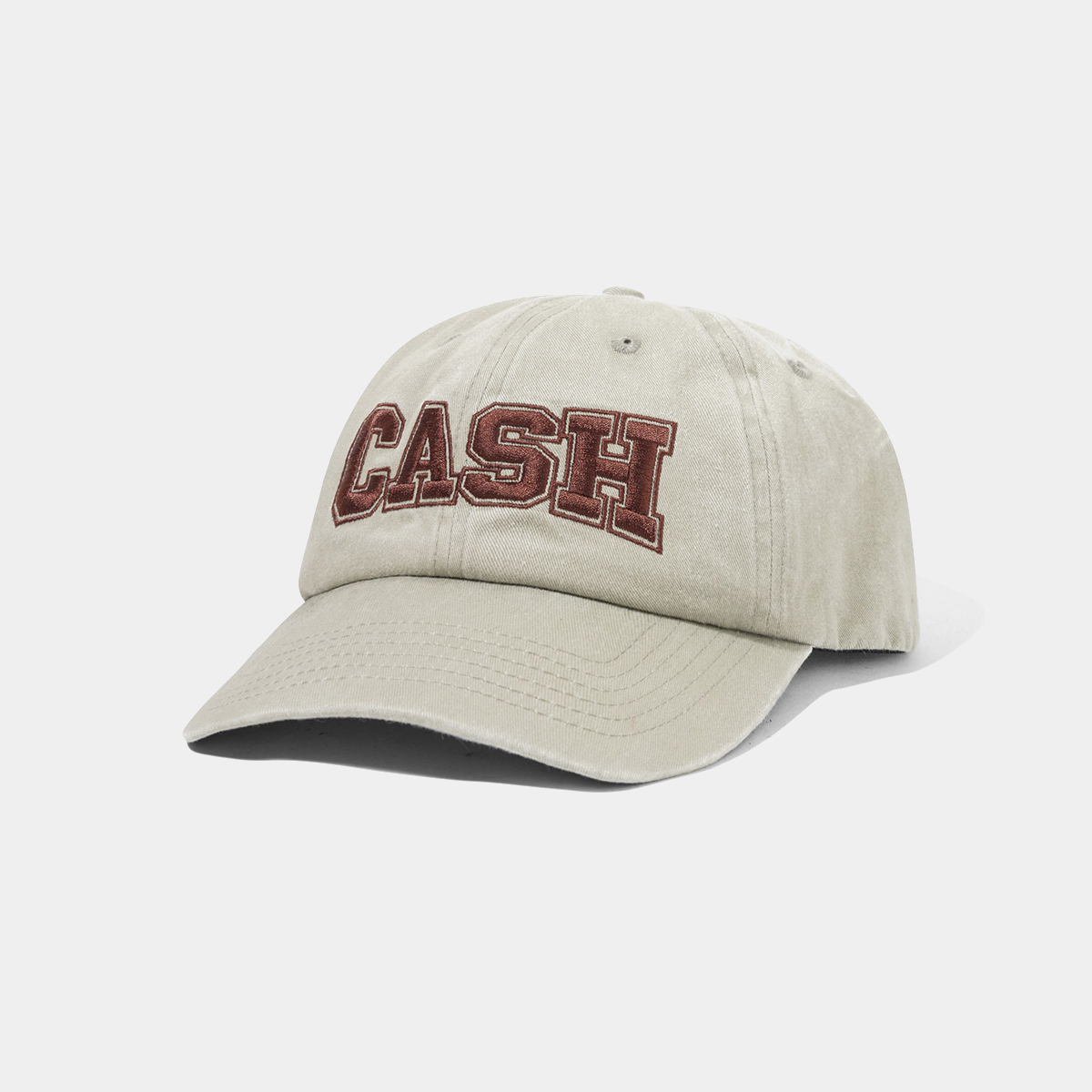 Cash Only Campus 6 Panel Cap Washed Grey