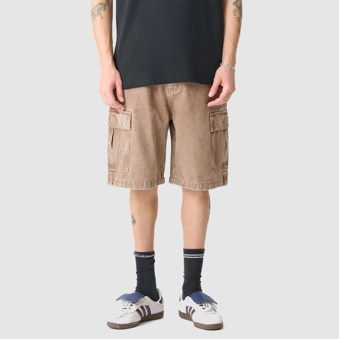 XLARGE Baggy Cargo Denim 91 Short Smoke